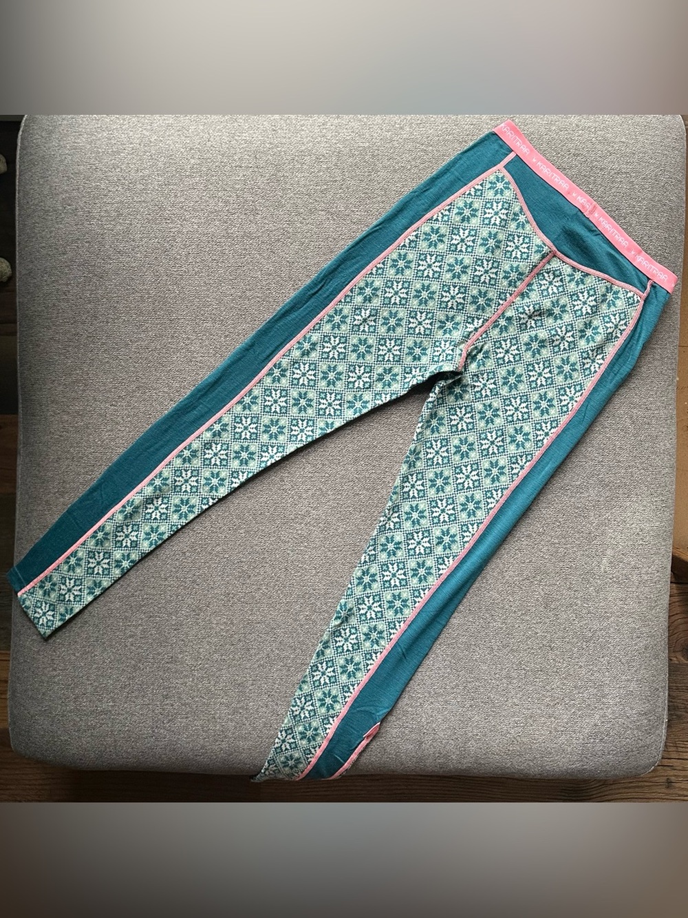 Kari Traa Rose High Waist Baselayer 100% Wool Leggings Medium - Picture 4 of 4